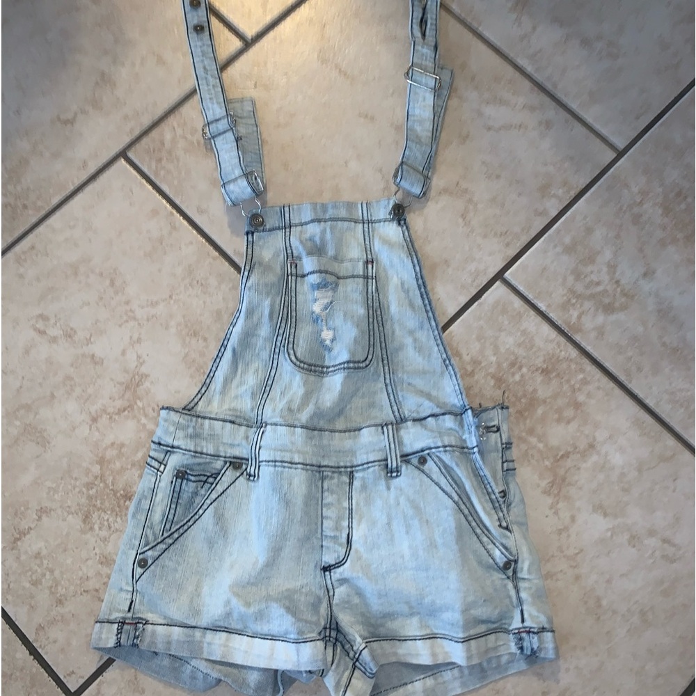 Cheeky denim Overall shorts. Size Small